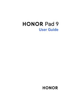 Honor Pad 9 manual. Tablet Instructions.